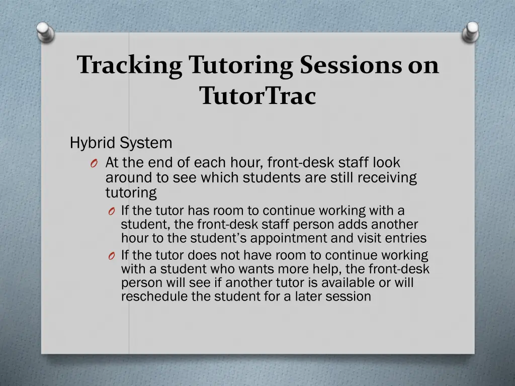 tracking tutoring sessions on tutortrac 3