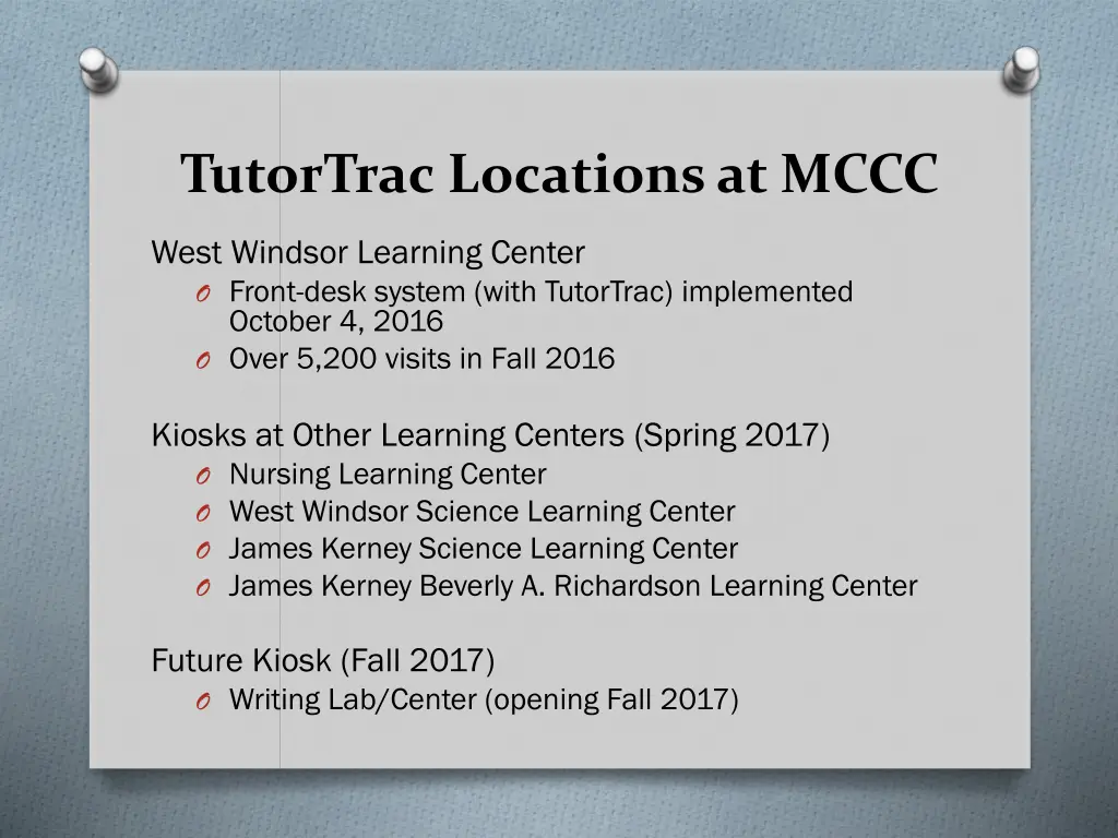 tutortrac locations at mccc