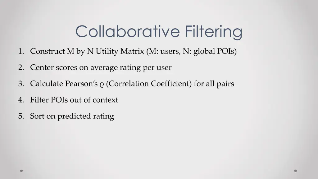 collaborative filtering