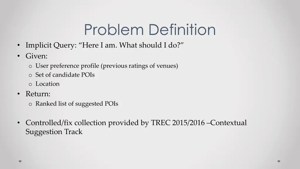 problem definition