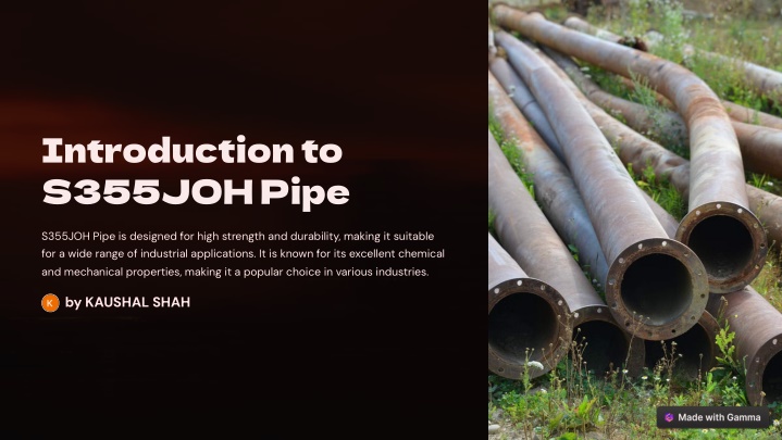 introduction to s355joh pipe