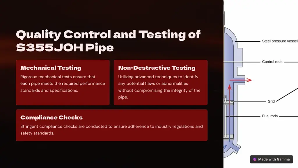 quality control and testing of s355joh pipe