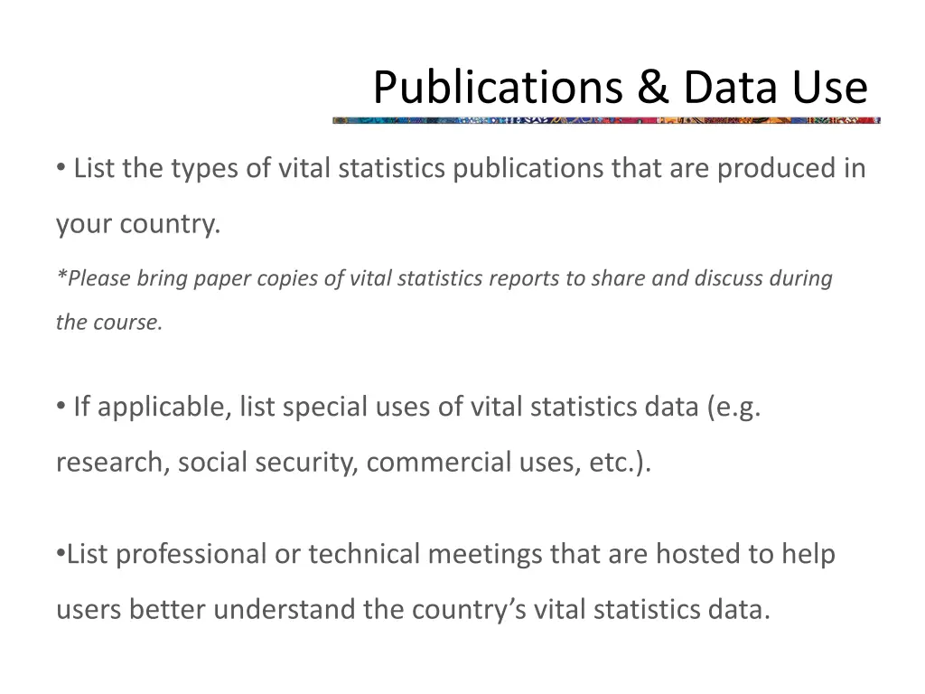 publications data use