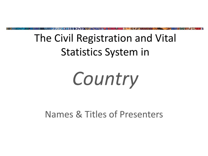 the civil registration and vital statistics