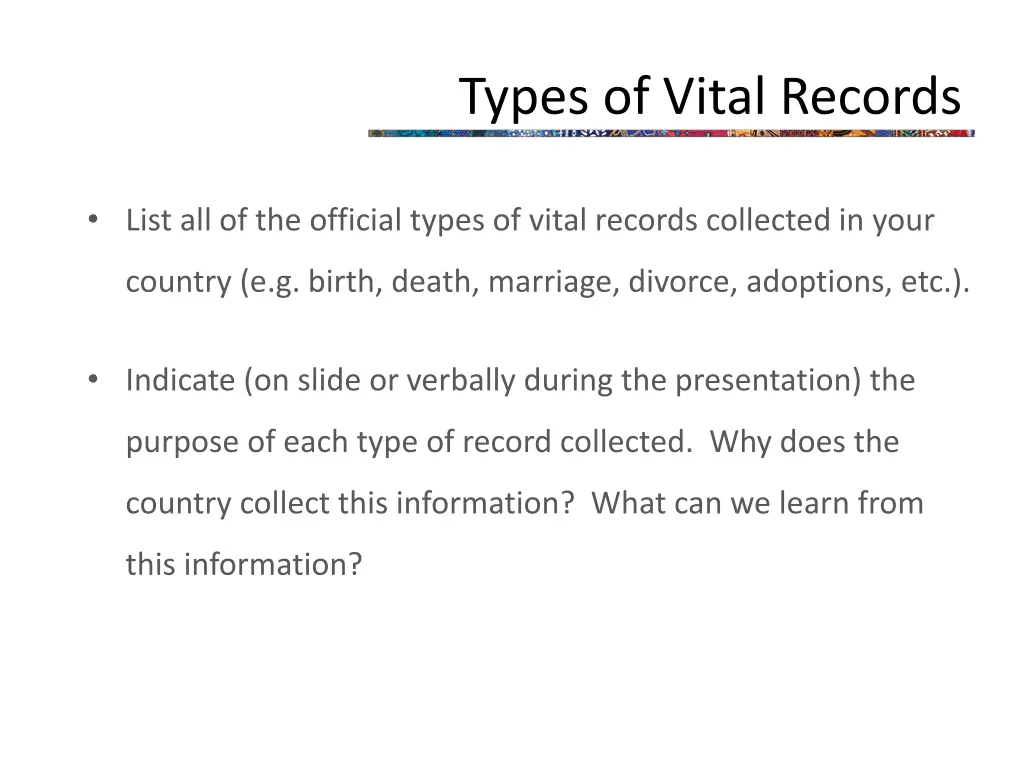 types of vital records