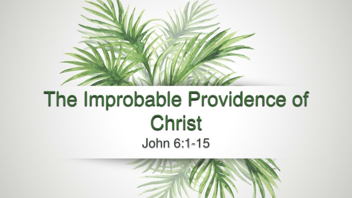 the improbable providence of christ john 6 1 15