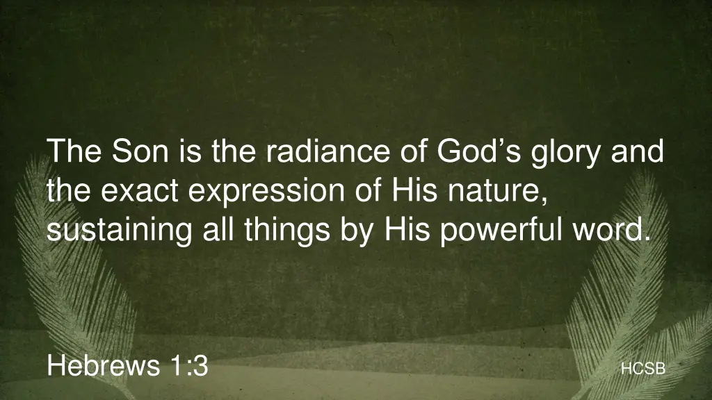 the son is the radiance of god s glory