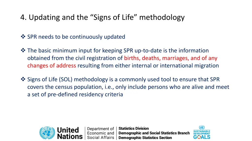 4 updating and the signs of life methodology