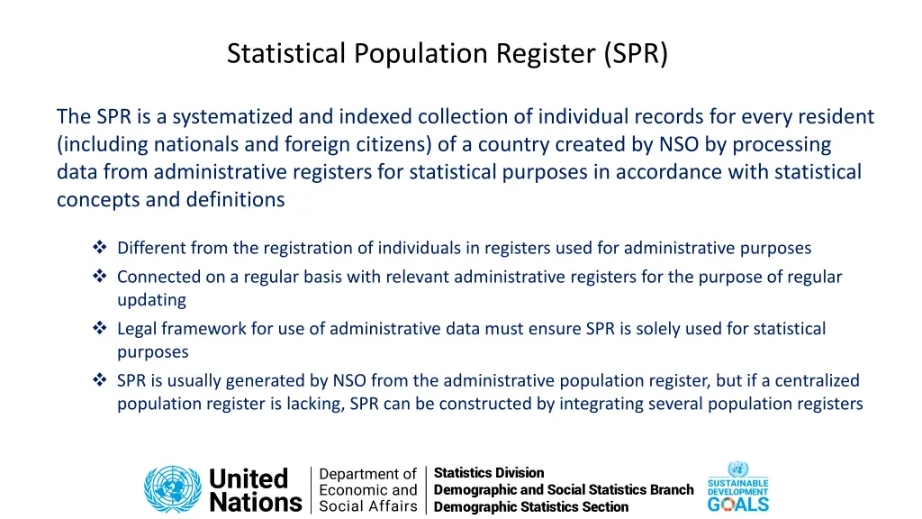 statistical population register spr