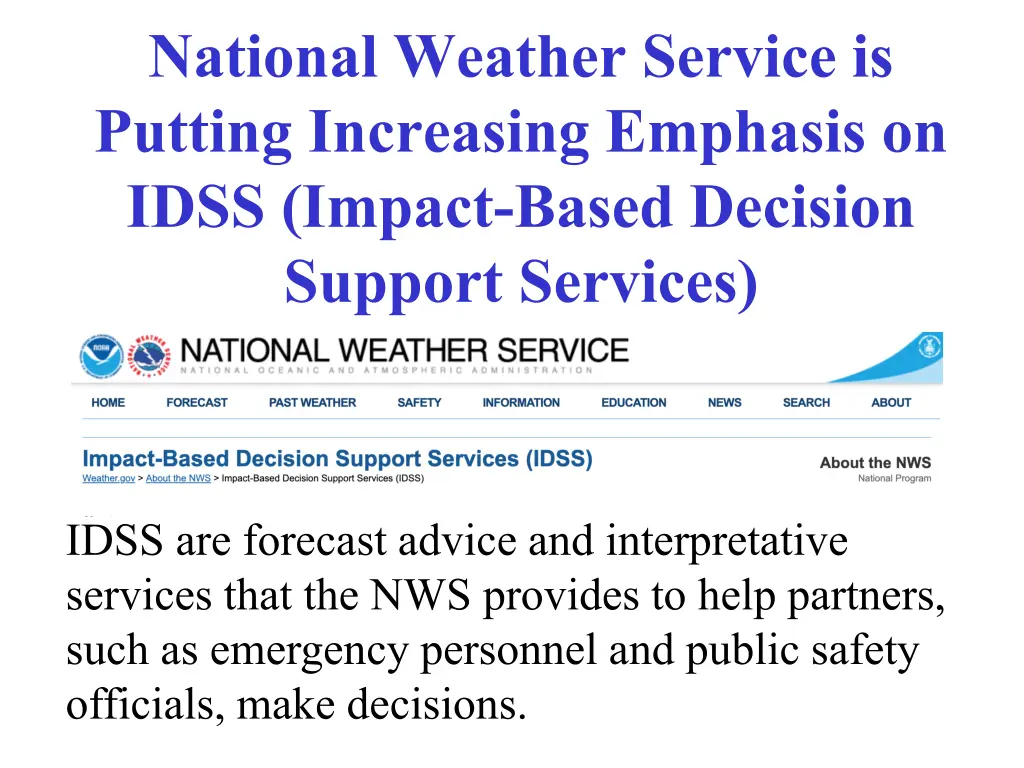 national weather service is putting increasing