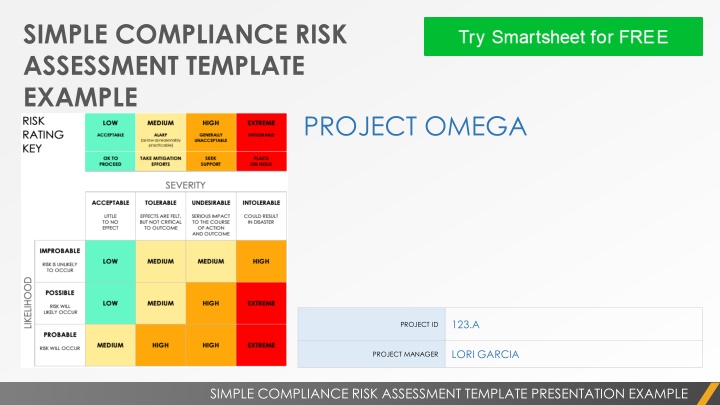 simple compliance risk assessment template example