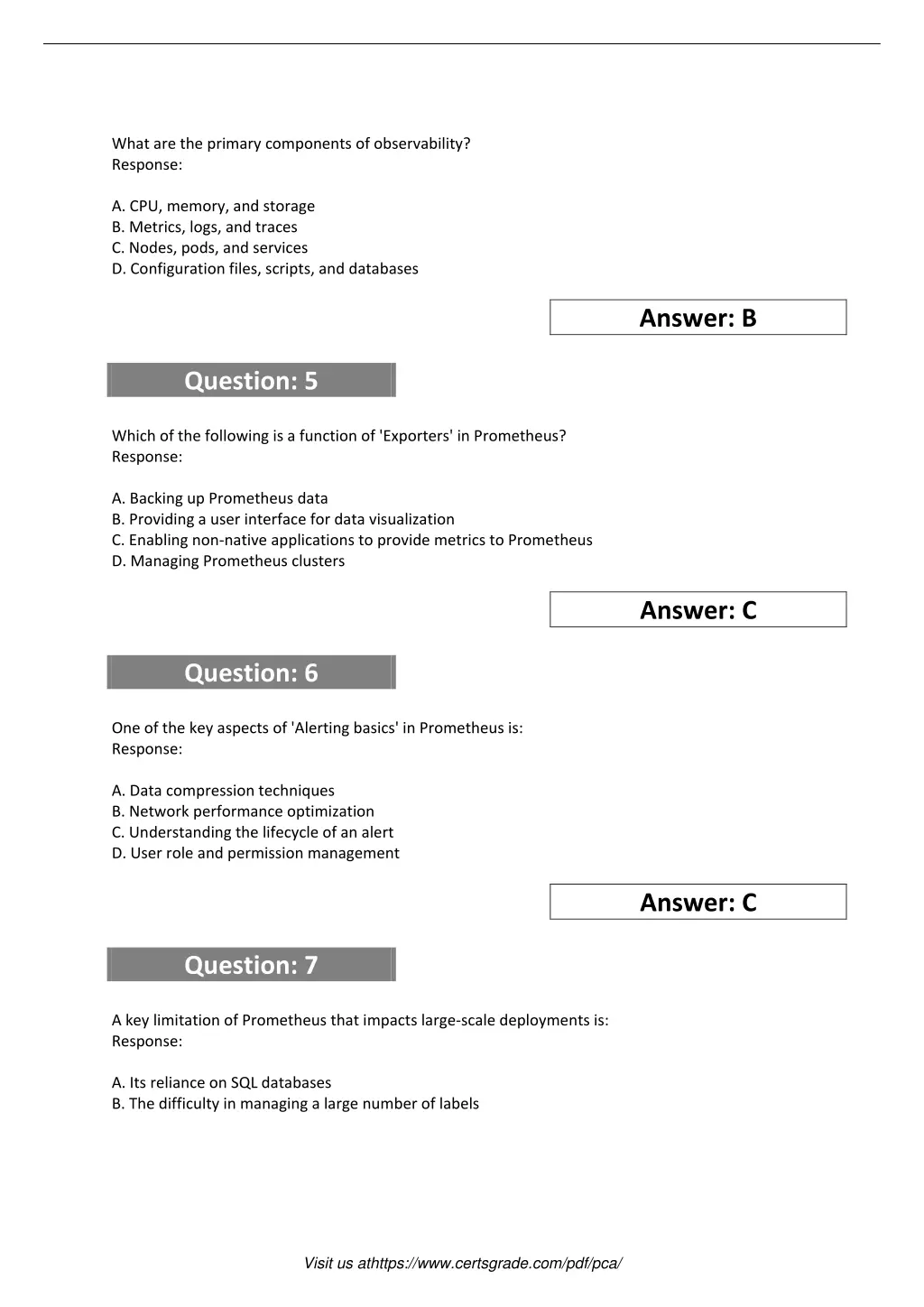 what are the primary components of observability