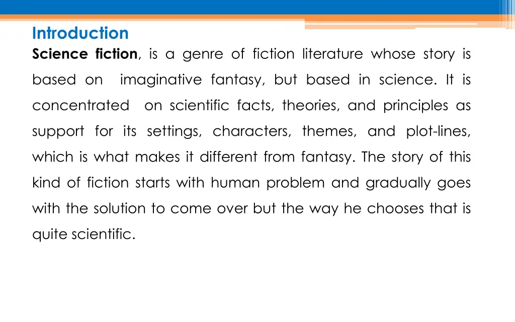 introduction science fiction is a genre