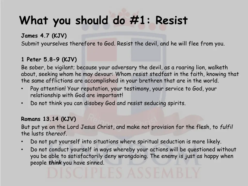 what you should do 1 resist