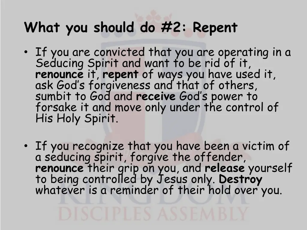 what you should do 2 repent