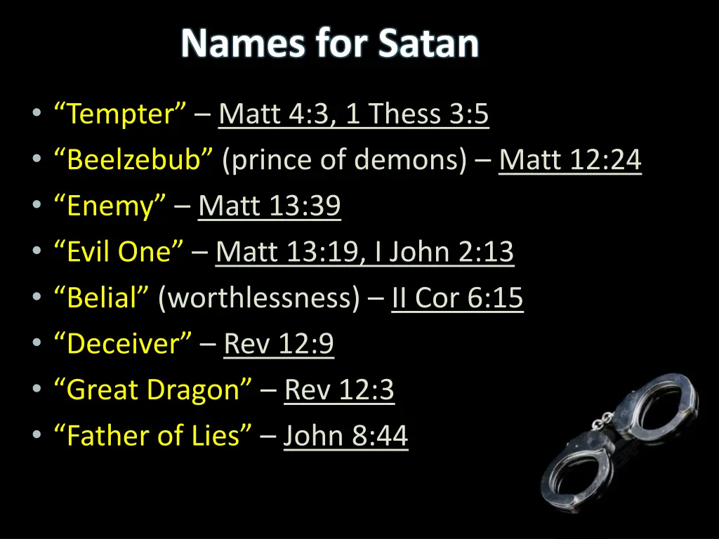 names for satan