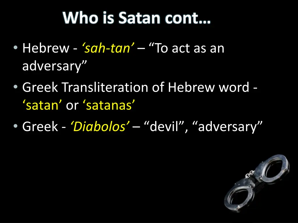 who is satan cont