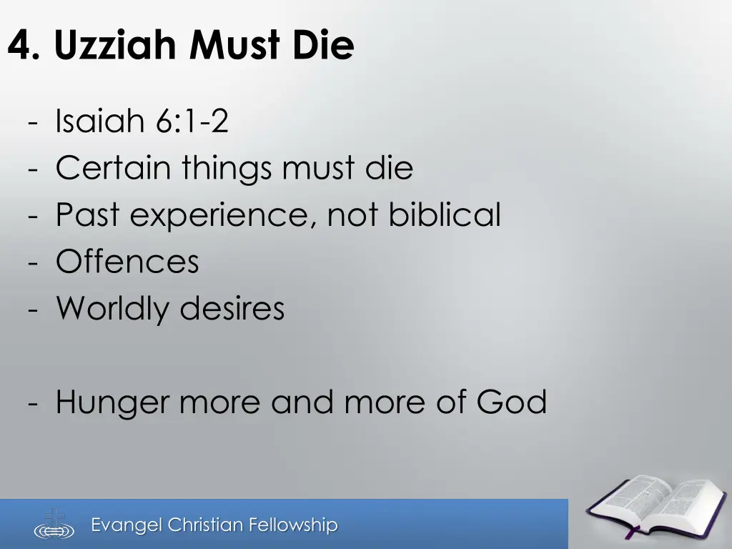 4 uzziah must die