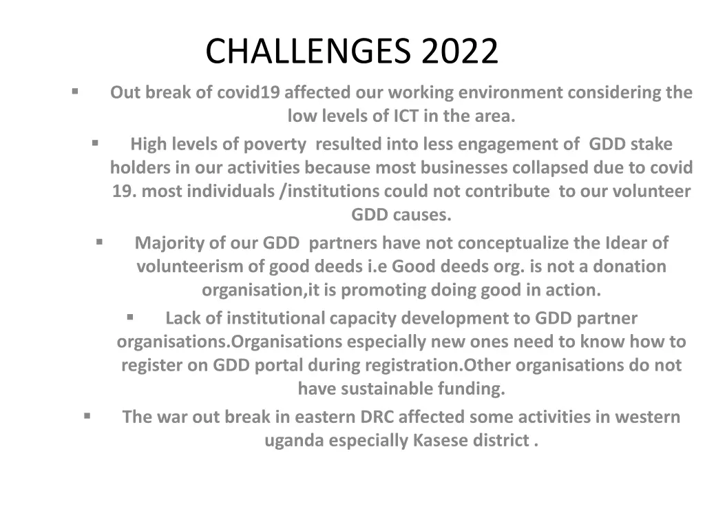 challenges 2022