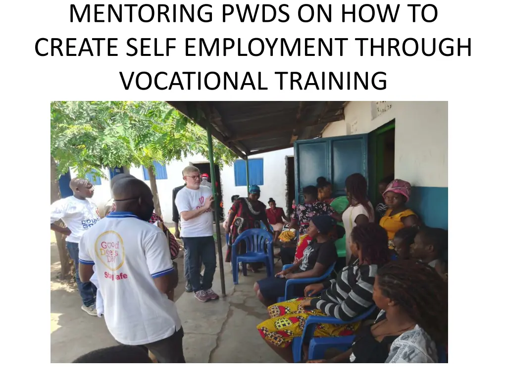 mentoring pwds on how to create self employment