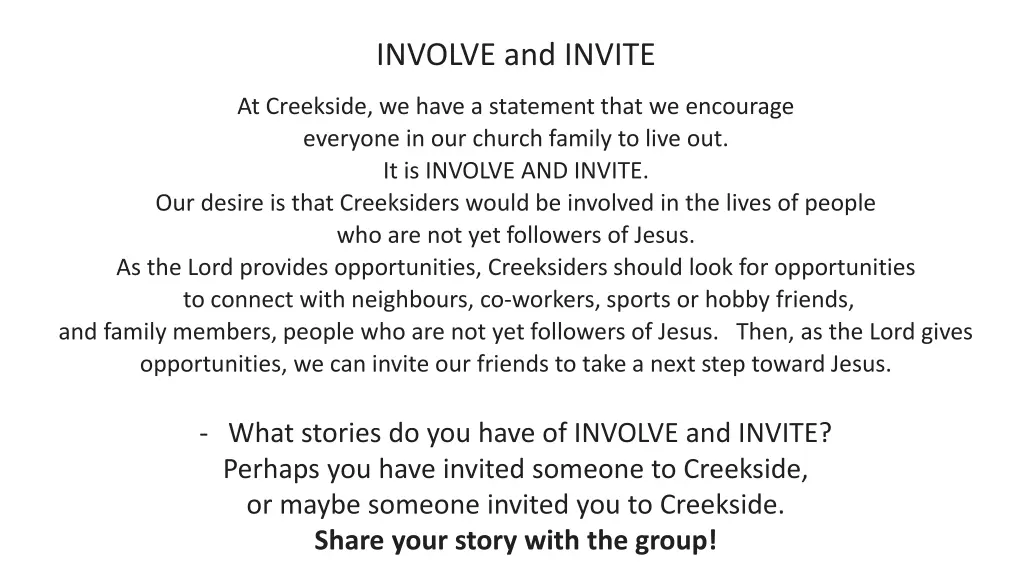 involve and invite