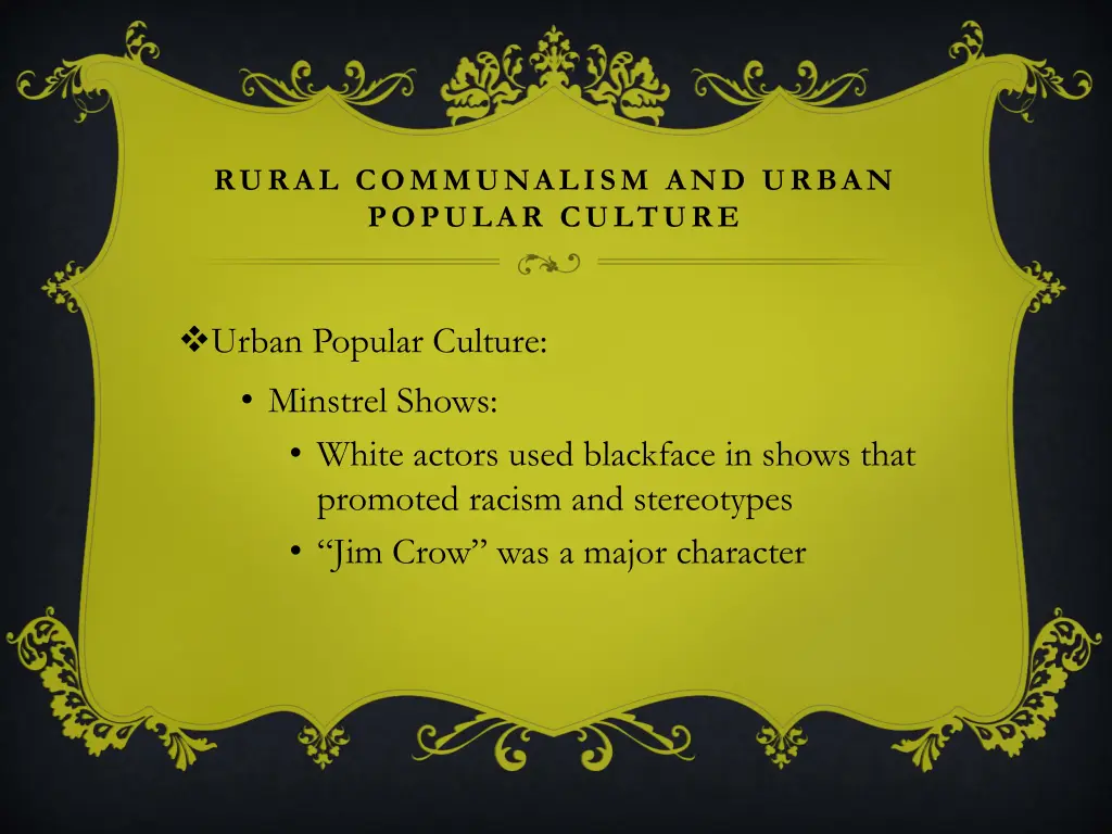 rural communalism and urban popular culture 2