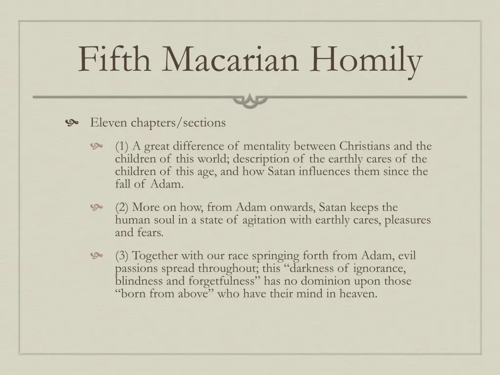 fifth macarian homily