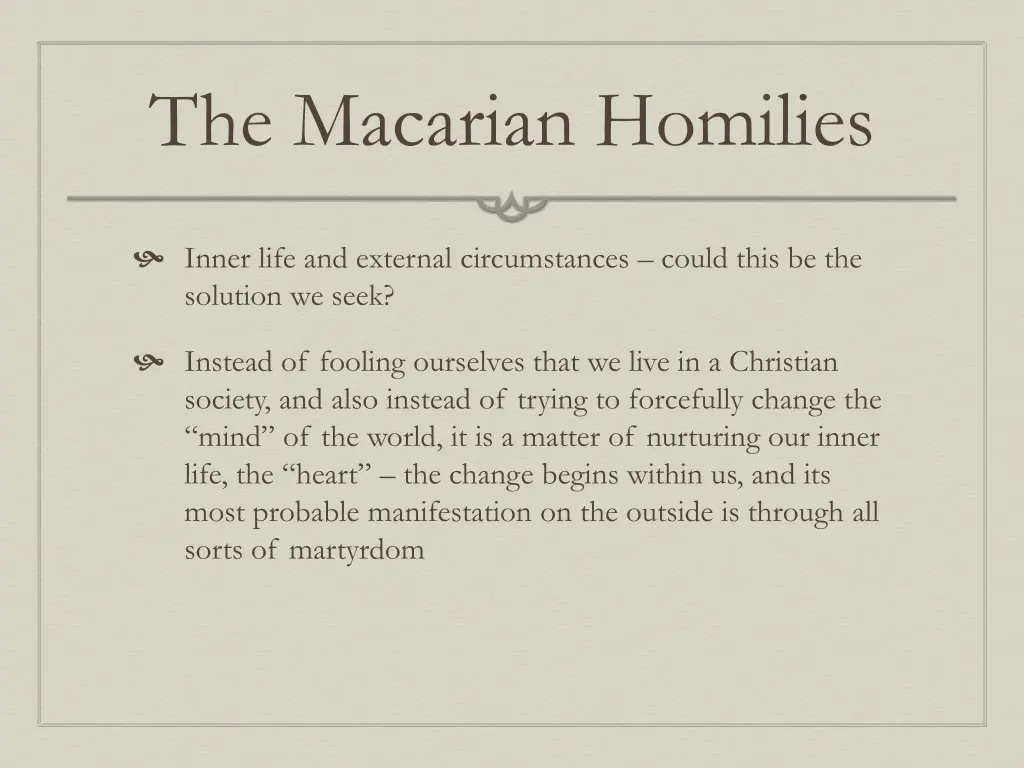 the macarian homilies 1