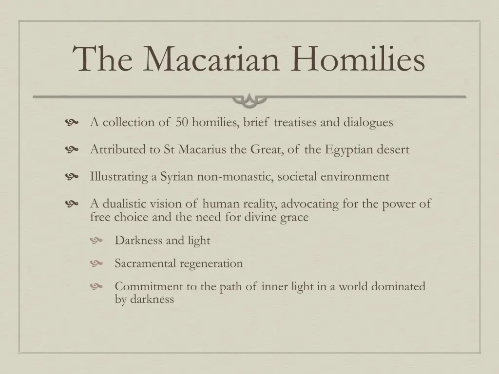 the macarian homilies