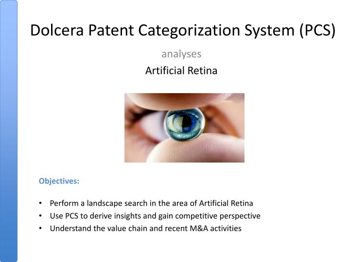 dolcera patent categorization system pcs