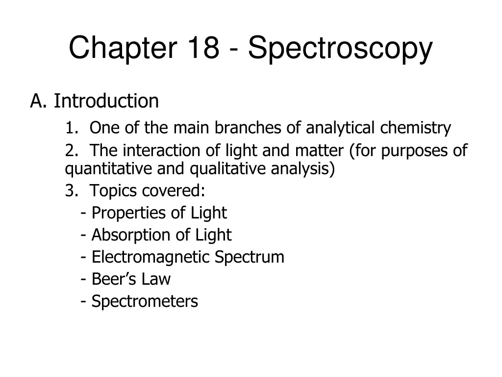 chapter 18 spectroscopy