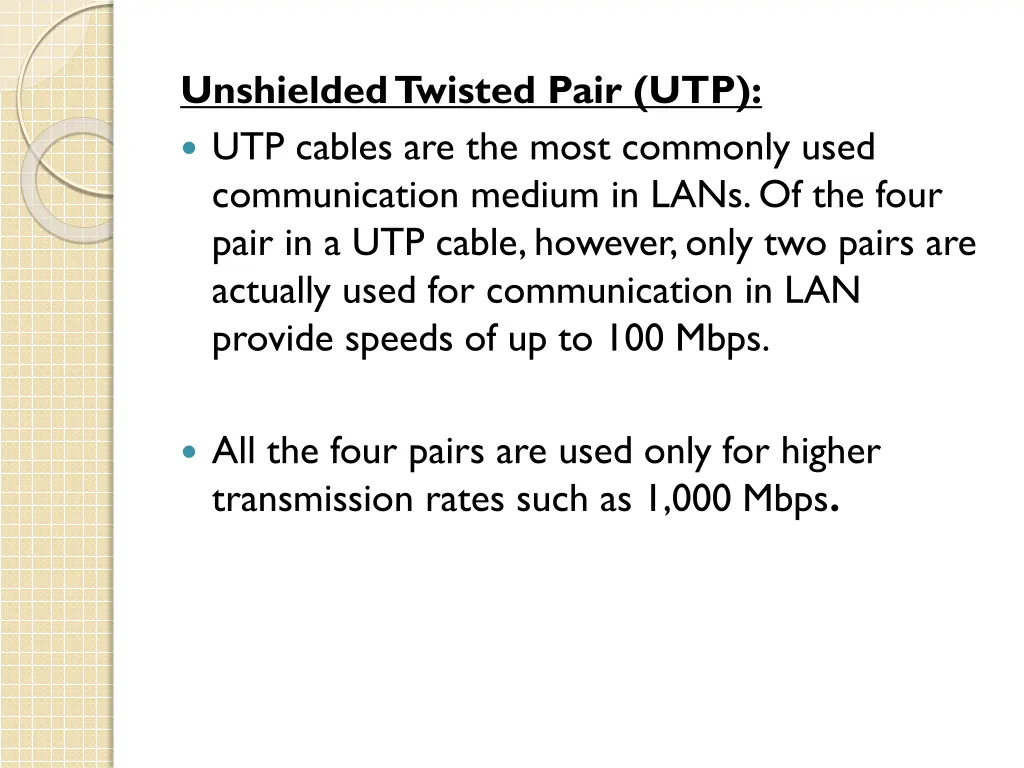 unshielded twisted pair utp utp cables