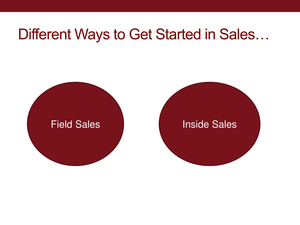 different ways to get started in sales