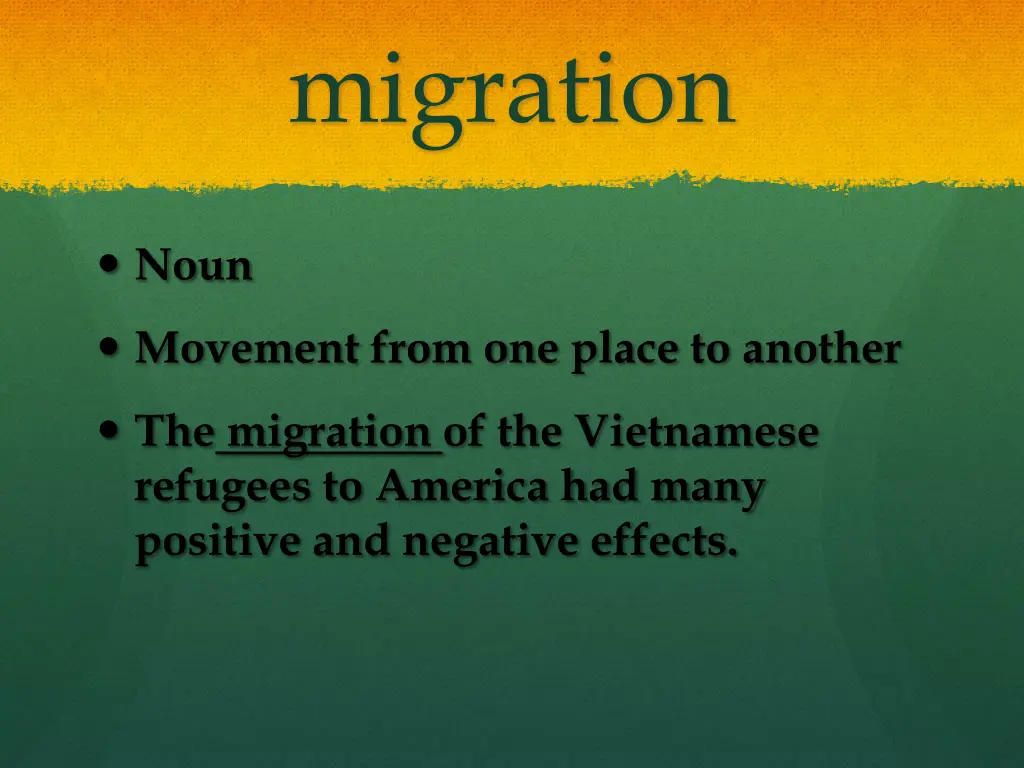 migration