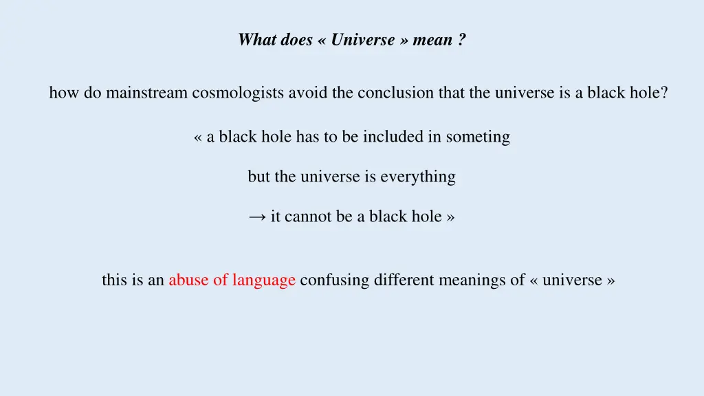 what does universe mean