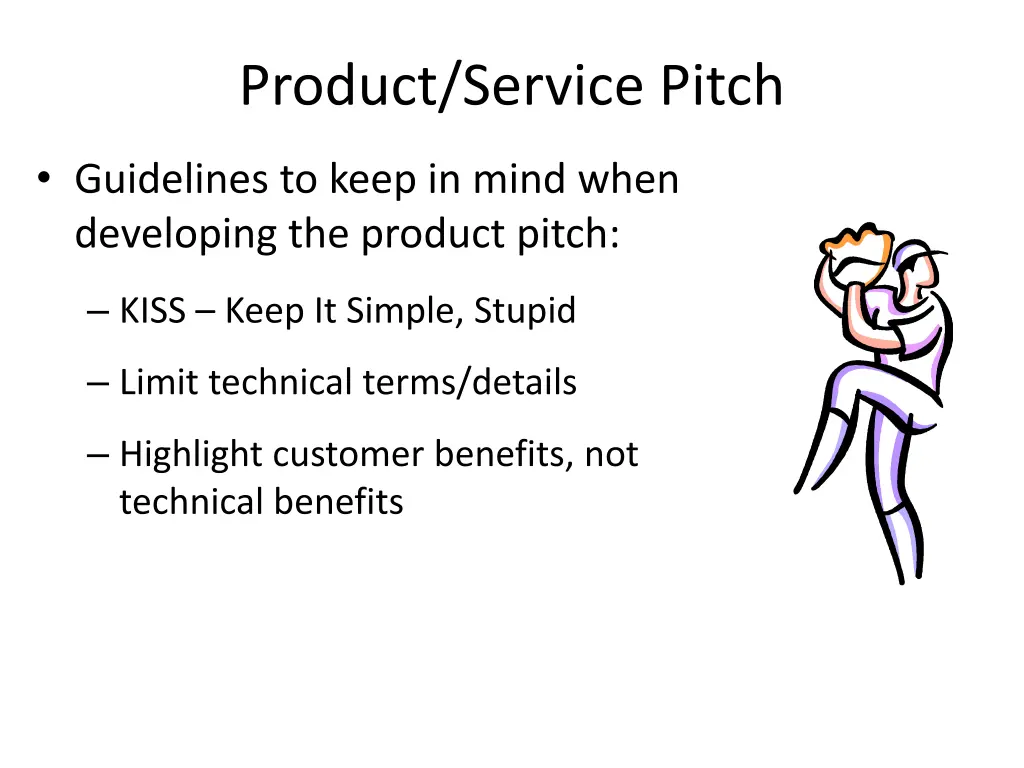 product service pitch