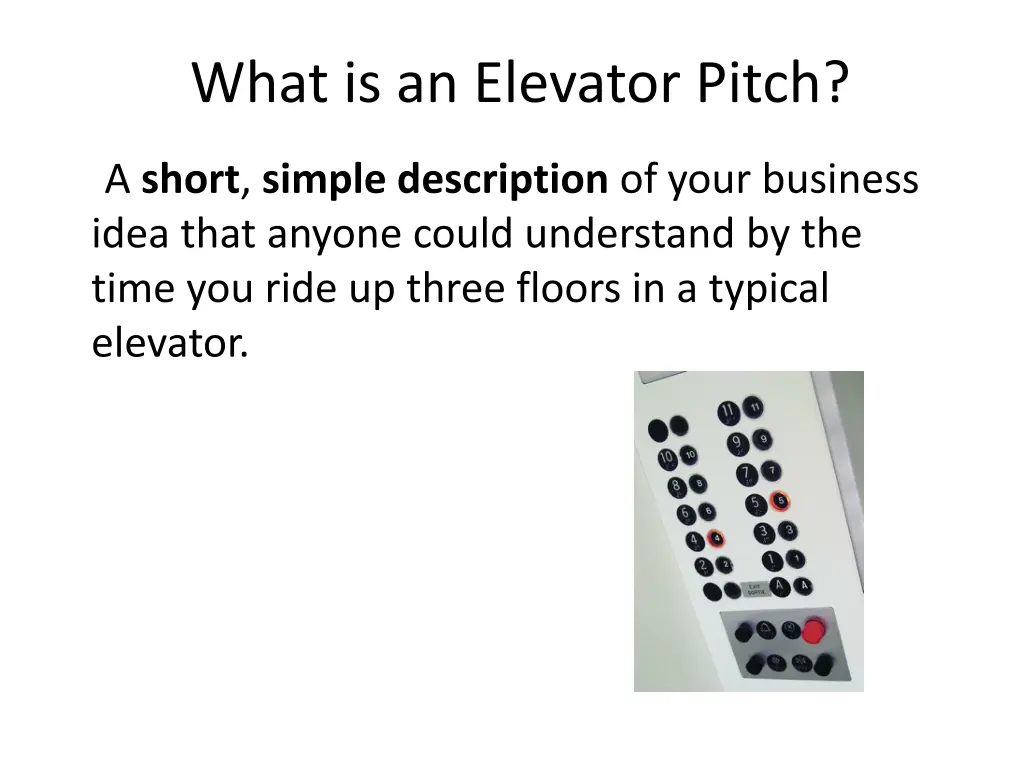 what is an elevator pitch