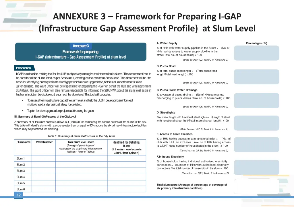 annexure 3 framework for preparing