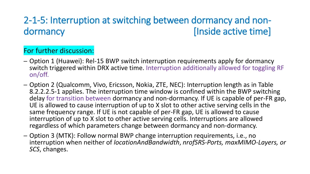 2 2 1 1 5 dormancy inside active time dormancy