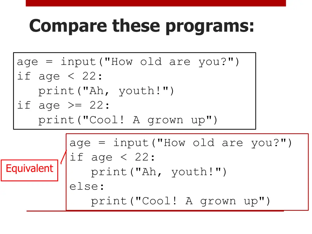 compare these programs