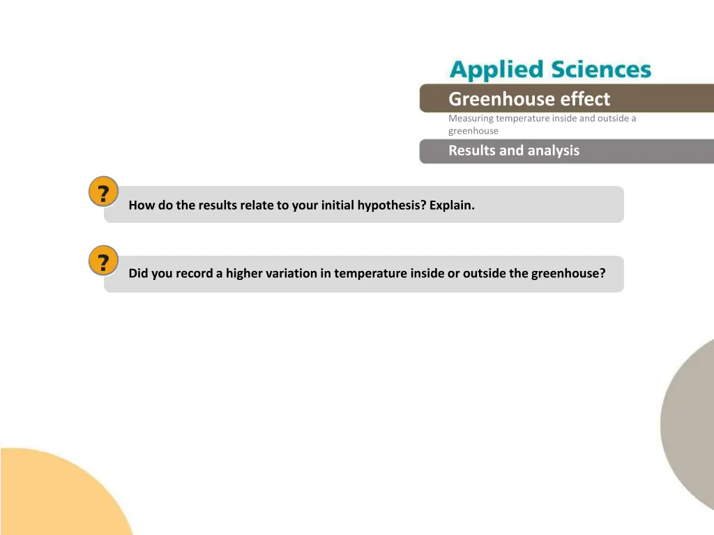 greenhouse effect measuring temperature inside 15