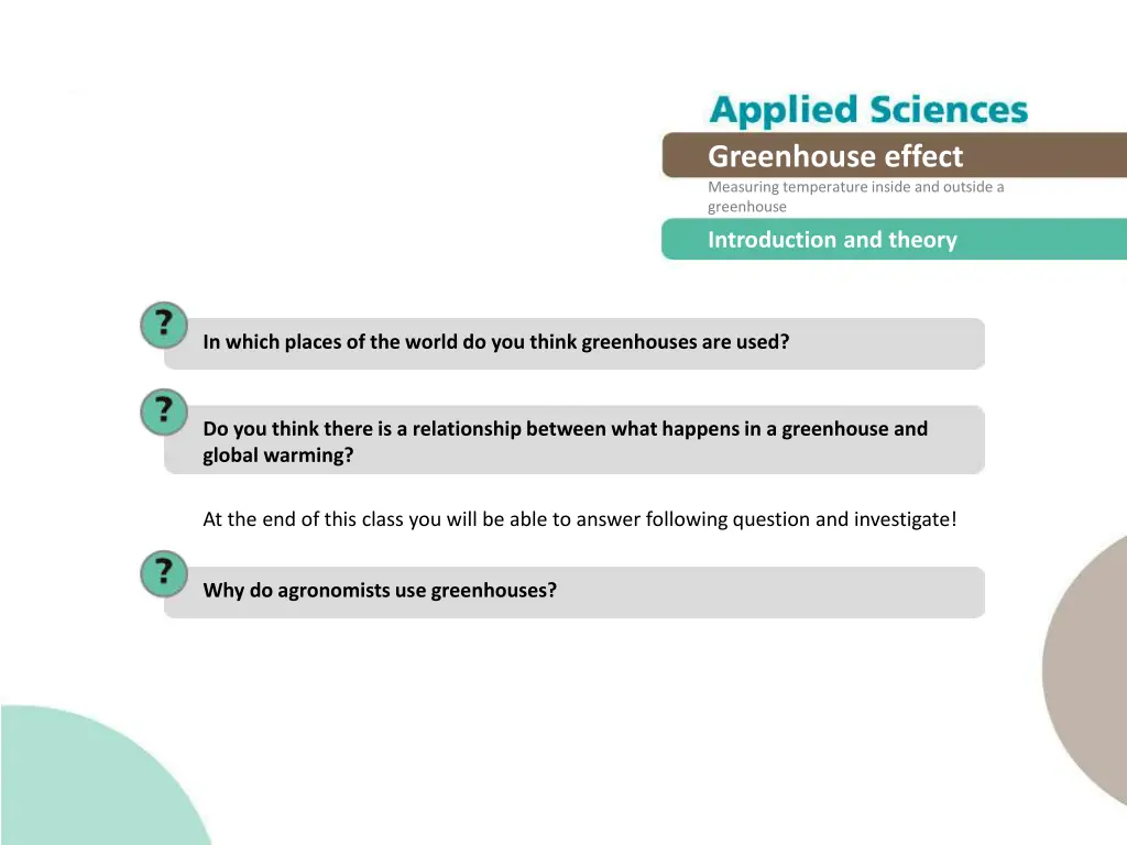 greenhouse effect measuring temperature inside 2