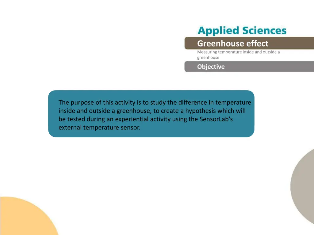 greenhouse effect measuring temperature inside