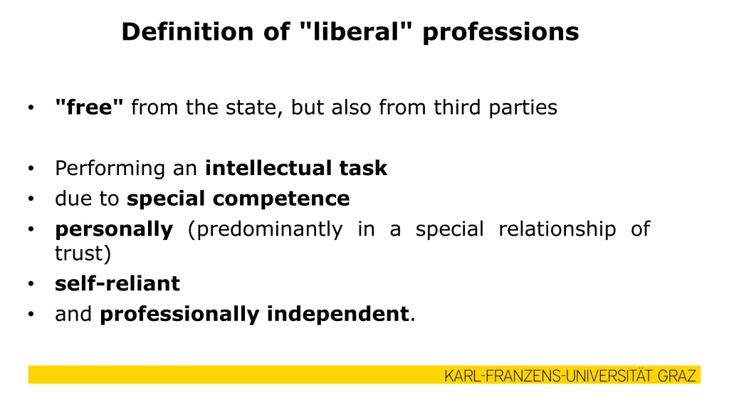 definition of liberal professions