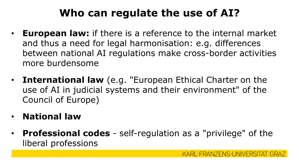 who can regulate the use of ai