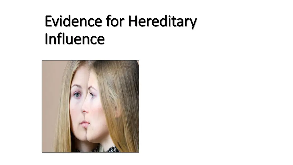 evidence for hereditary evidence for hereditary