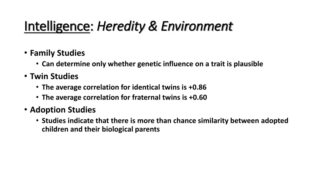 intelligence intelligence heredity environment 2