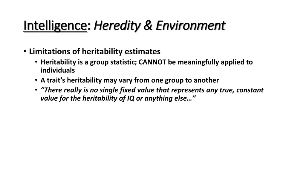 intelligence intelligence heredity environment 5