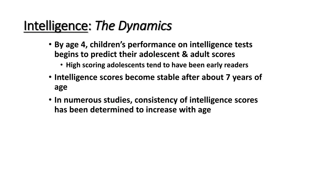 intelligence intelligence the dynamics 1