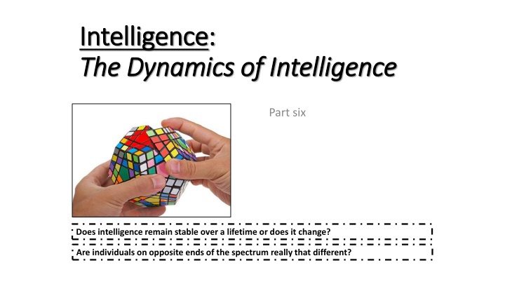 intelligence intelligence the dynamics